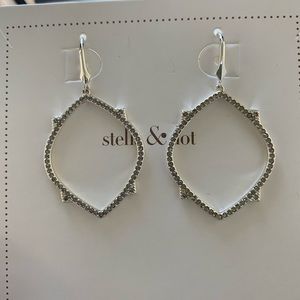 Pave open chandelier earring silver Stella & Dot
